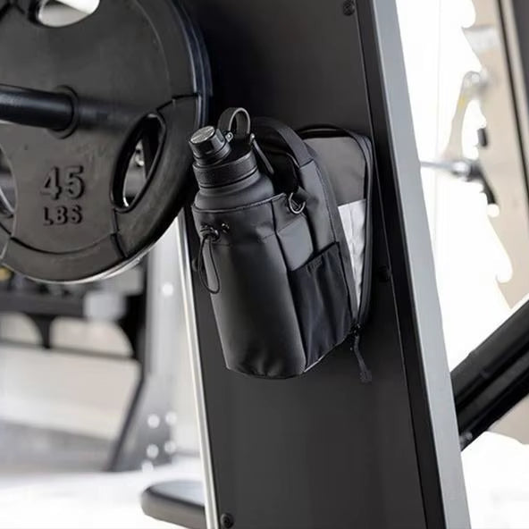 Magnetic Gym Bag Large Capacity Magnetic Carrier Bag with Phone Pocket Portable Gym Water Bottle Pouch Gym Accessories Organizer